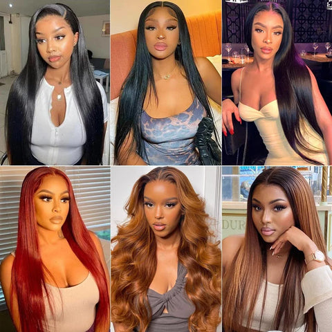 Straight 13X4 Lace Front Wigs for Black Women Human Hair Glueless Transparent HD Lace Frontal Wig Brazilian Virgin Hair Pre Plucked 150% Density Natural Black 16Inch