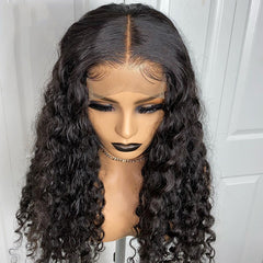 Curly HD Lace Front Wig 8 - 22 Inch Wavy Transparent Human Hair Wig