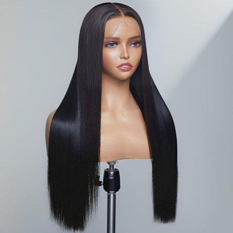 Jessica Hair Straight 13X4 HD Lace Front Wigs Human Hair Pre Plucked 180% Density 12A Glueless Lace Frontal Wigs for Black Women Natural Hairline with Baby Hair（22 Inch）