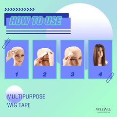 Wig Tape Strips 36 Pieces Lace Front Tape Double Sided Bonding Clear Adhesive Tape for Wigs Toupees Hair Pieces and Hair Extension Water-Proof Strong Adhesive (Blue 1/2 Crosscut)