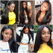 Bundles with Closure Brazilian Straight 3 Bundles with Closure Virgin 100% Unprocessed Human Hair Extensions 4X4 Free Part Lace Closure Natural Color (16 18 20+14)