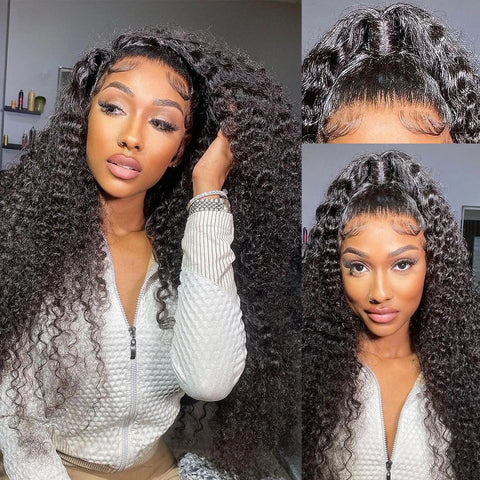 250 Density 30 40 Inch Deep Wave 13X6 Hd Lace Fontal Wig 13X4 Curly 100% Human Hair Water Wave Lace Front Wigs for Women