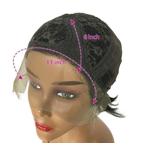 Straight Pixie Cut Wig Transparent Lace Human Hair Wigs Short Bob Wig