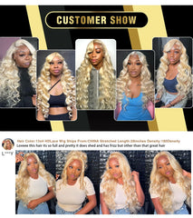 34 40 Inch 613 Honey Blonde Color Wig HD Body Wave 13x6 Lace Frontal Human Hair Wigs For Women 13x4 Lace Front Wig