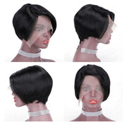 Short Pixie Cut Wig Human Hair Straight Hair 13x4x1 T Part Lace Human