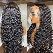 Pampering 200% High Density  Deep Wave 36 38  Inch 13x4  HD Lace Frontal Human Hair Wig Brazilian Curly Wigs For Women