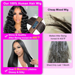 30 Inch 32 Inch 13x4 13x6 HD Transparent Bone Straight Lace Front Wigs 200 Density Brazilian Human Hair Wigs For Black Women