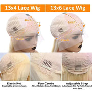 13x6 Hd Transparent Lace Frontal Wigs Human Hair Colored Wig 613 Bone Straight 30 Inch Blonde Brazilian 100% For Women Choice