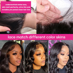 200 Density 30 36Inch 13x6 HD Transparent Lace Frontal Wigs Body Wave Human Hair 13x4 Lace Front Wig For Black Women Bling Hair