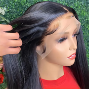 Straight Lace Front Wigs Human Hair 180% Density 13x4 Transparent Lace Front Wigs for Black Women Pre Plucked with Baby Hair