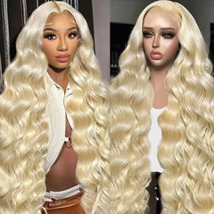 34 40 Inch 613 Honey Blonde Color Wig HD Body Wave 13x6 Lace Frontal Human Hair Wigs For Women 13x4 Lace Front Wig