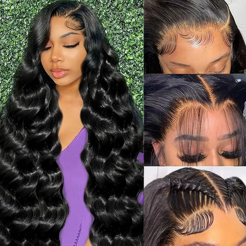 30 32 34Inch Lace Front Wigs Body Wave Wig Human Hair 180% Brazilian 13x4 13x6 Transparent HD Lace Frontal Wig Lace Closure Wig