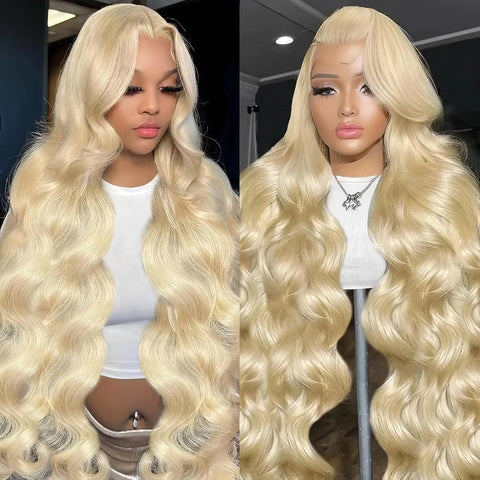 34 40 Inch 613 Honey Blonde Color Wig HD Body Wave 13x6 Lace Frontal Human Hair Wigs For Women 13x4 Lace Front Wig