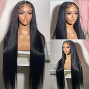 Straight Lace Front Wigs Human Hair 180% Density 13x4 Transparent Lace Front Wigs for Black Women Pre Plucked with Baby Hair