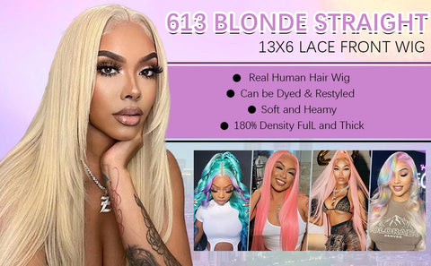 13x6 Hd Transparent Lace Frontal Wigs Human Hair Colored Wig 613 Bone Straight 30 Inch Blonde Brazilian 100% For Women Choice