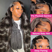 200 Density 30 36Inch 13x6 HD Transparent Lace Frontal Wigs Body Wave Human Hair 13x4 Lace Front Wig For Black Women Bling Hair