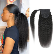 Straight Ponytail  Wrap Around Clip In Brazilian Human Hair Extension 10 To 32 Inches