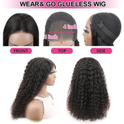 Water Wave Glueless Wig Pre-Cut Lace Wig 180% Pre-Plucked Natural Wave