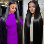 30 Inch 32 Inch 13x4 13x6 HD Transparent Bone Straight Lace Front Wigs 200 Density Brazilian Human Hair Wigs For Black Women