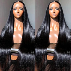 30 Inch 32 Inch 13x4 13x6 HD Transparent Bone Straight Lace Front Wigs 200 Density Brazilian Human Hair Wigs For Black Women