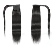 Straight Ponytail  Wrap Around Clip In Brazilian Human Hair Extension 10 To 32 Inches