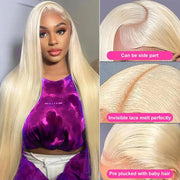 13x6 Hd Transparent Lace Frontal Wigs Human Hair Colored Wig 613 Bone Straight 30 Inch Blonde Brazilian 100% For Women Choice