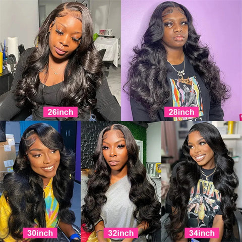 30 32 34Inch Lace Front Wigs Body Wave Wig Human Hair 180% Brazilian 13x4 13x6 Transparent HD Lace Frontal Wig Lace Closure Wig