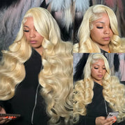 613 Lace Front Wig Human Hair 13x6 Blonde Human Hair Wigs 250% Density Body Wave Lace Front Wigs Human Hair Pre Plucked 26 Inch