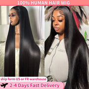 100% Human Hair Wigs HD Lace Wig For Women Straight 13x4 13x6 Transparent Lace Frontal Wig Remy Human Hair HD Lace Front Wig