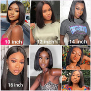 Brazilian 13*4 Lace Front Wig Short Human Hair Wigs Remy Hair 4*4 Lace