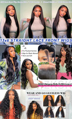 200 Density 30 36Inch 13x6 HD Transparent Lace Frontal Wigs Body Wave Human Hair 13x4 Lace Front Wig For Black Women Bling Hair