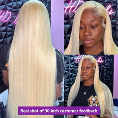 13x6 Hd Transparent Lace Frontal Wigs Human Hair Colored Wig 613 Bone Straight 30 Inch Blonde Brazilian 100% For Women Choice