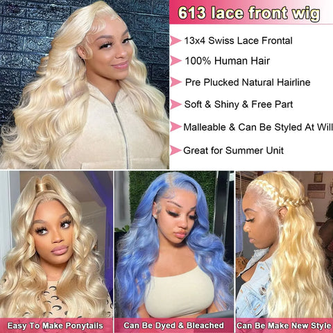 Body Wave Lace Front Wig Blonde Wig 13x4 hd lace frontal wig human hair Blonde Human Hair Wigs 13x6 glueless wigs human hair