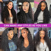 Curly Human Hair Wigs For Women Water Wave Lace Front Wig 13x4 13x6 Lace Frontal Deep Wave Wig 100% Human Hair Hd Lace Wigs