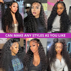 Curly Human Hair Wigs For Women Water Wave Lace Front Wig 13x4 13x6 Lace Frontal Deep Wave Wig 100% Human Hair Hd Lace Wigs