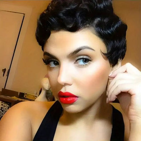 Vintage Pixie Short Hair Wig