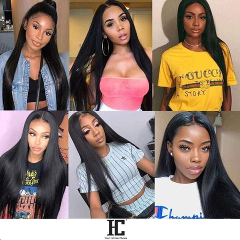 13X6 Straight Lace Front Human Hair Wig 180% Density Human Hair Wigs for Black Women Transparent Lace Front Wig Human Hair Pre Plucked with Baby Hair 20 Inch Natural Black