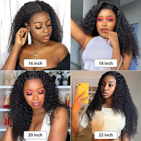 22 Inch Water Wave Wigs,  Lace Front Brazilian Curly Hair Wigs for Black Women