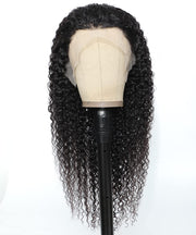 Curly Lace Front Wig 20 Inch Curly Human Hair Free Part Wig 13X4 Curly Wigs for Black Women Natural Color Pre Plucked with Baby Hair