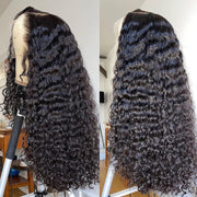 22 Inch Water Wave Wigs,  Lace Front Brazilian Curly Hair Wigs for Black Women