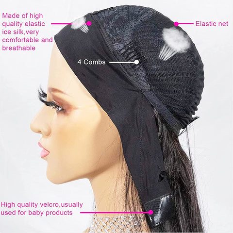 Hair Ombre Headband Wig Human Hair Water Wave Highlight Glueless Brazilian Virgin Full Machine Made Headband Wigs for Black Women Wet and Wavy None Lace Front Wig P4/27 Wear and Go 24Inch