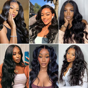 Body Wave Bundles with Closure Human Hair Brazilian 3 Bundles with 4X4 Lace Closure Natural Color (14 16 18+12)