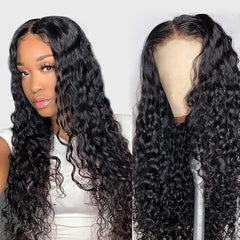 13X6 HD Transparent Lace Front Wigs Human Hair Wigs for Black Women Deep Wave Lace Frontal Closure Wigs Brazilian Virgin Human Hair with Baby Hair Pre Plucked 150% Density 20Inch